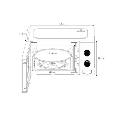 Micro-ondes OCEANIC MO20W11 Blanc 20L - Compact et performant