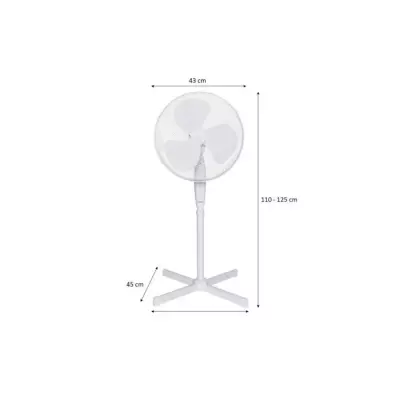 Ventilateur sur pied Oceanic 45W - Diamètre 40 cm - Blanc