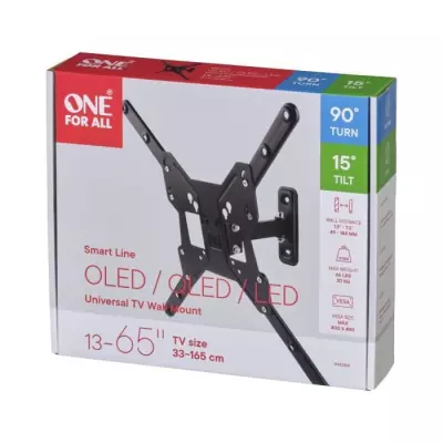 Support mural orientable et inclinable à 90° pour TV de 33 à 165cm