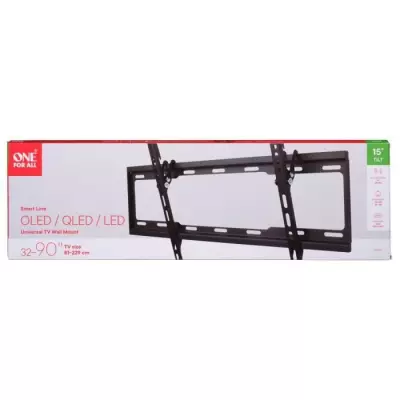 Support mural inclinable pour TV 32-90" - Noir - Réglage 15°