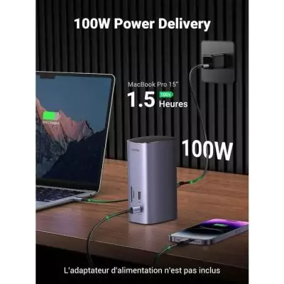 Station d'accueil multifonction USB-C Pro - UGREEN - Gris Station d'accueil multifonction USB-C Pro - UGREEN - Gris