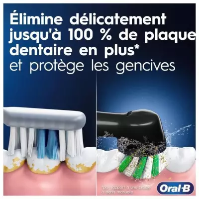 Lot de 2 Brosse à dents électriques Oral-B Pro 3 3900 - 2 manches noirs