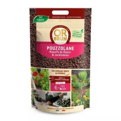 Terreau Pouzzolane 4l pour Plantes - Dimensions Compactes
