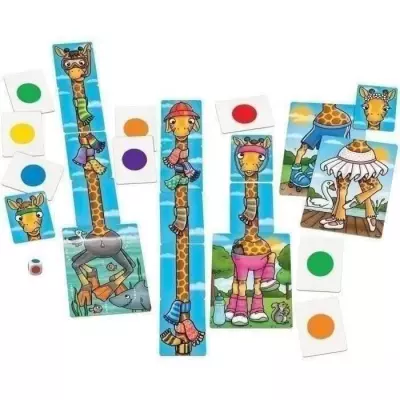 Les girafes et leurs foulards colorés - ORCHARD : Jeu d'apprentissage vibrante