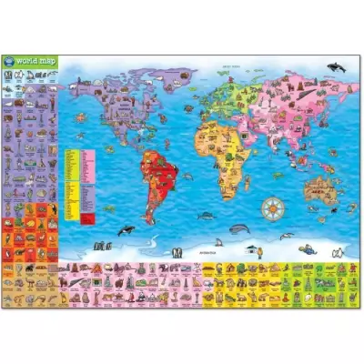 Puzzle Carte du Monde - Apprentissage Ludique - ORCHARD