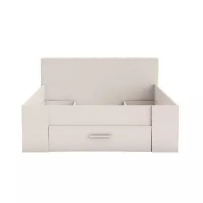 Lit adulte contemporain blanc mat - Plus responsable - Made in France