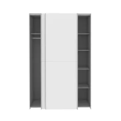 Armoire 2 portes coulissantes blanc mat - Design éco-responsable