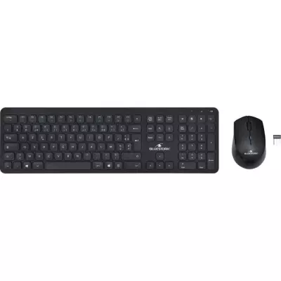 Pack Clavier Souris BLUESTORK - Noir, Sans Fil - Compact et Pratique