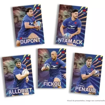 Collection officielle de stickers et cartes RUGBY EDF - Blister 12+1 pochettes PANINI