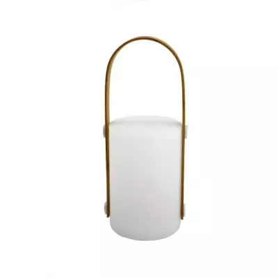 Lanterne rechargeable USB GALIX - Bambou/Plastique - 4 LED WRGB