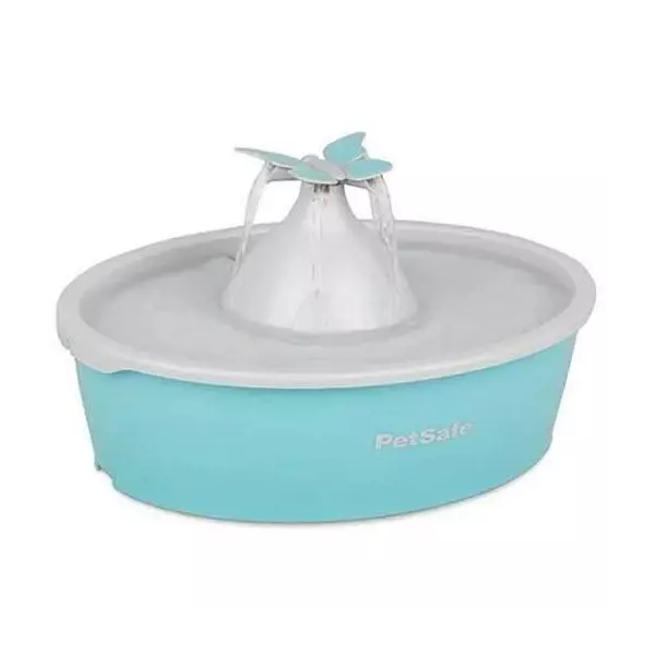 Fontaine pour animaux - PETSAFE - Drinkwell Papillon - 1,5 L - Bleu et Gris - Intérieur
