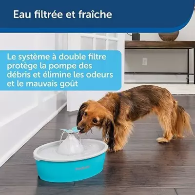 Fontaine pour animaux PETSAFE Drinkwell Papillon 1,5 L - Bleu et Gris - Intérieur