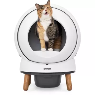 Bac à litière intelligent PETSAFE SMART SPIN - Connecté - Blanc