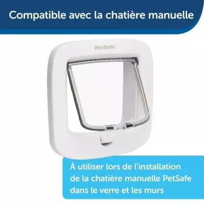 Adaptateur vitrage pour chatière PPA19-16145 - Blanc