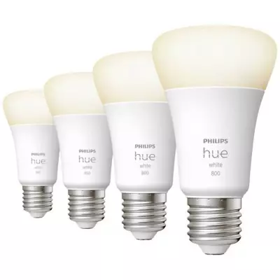 Ampoules LED connectées Philips Hue White E27 - Pack de 4