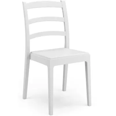 Lot de 4 chaises de jardin ARETA - REA - Blanc