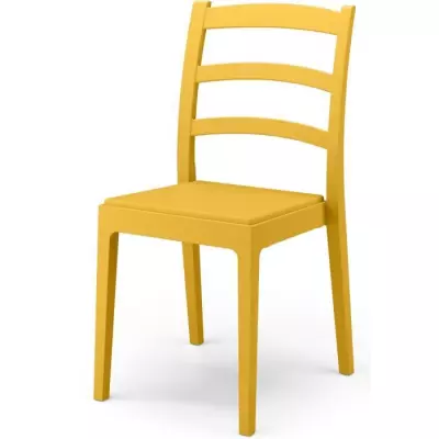Lot de 4 chaises ARETA - REA - Moutarde - Design moderne et confortable