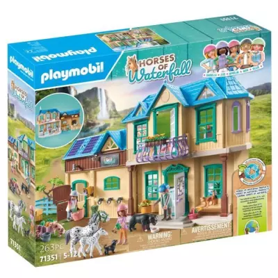 Jeux d'équitation PLAYMOBIL 71351 - Cascade & Chevaux - 264 pièces