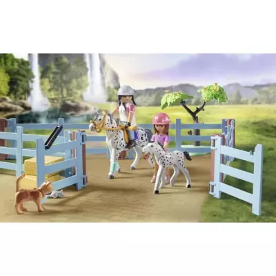 Jeux d'équitation PLAYMOBIL 71351 - Cascade & Chevaux - 264 pièces