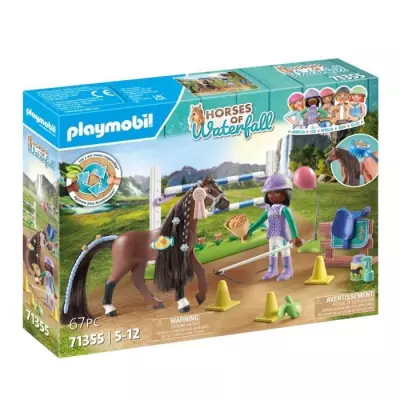 Horses of Waterfall: Zoe & Blaze avec parcours d'obstacles