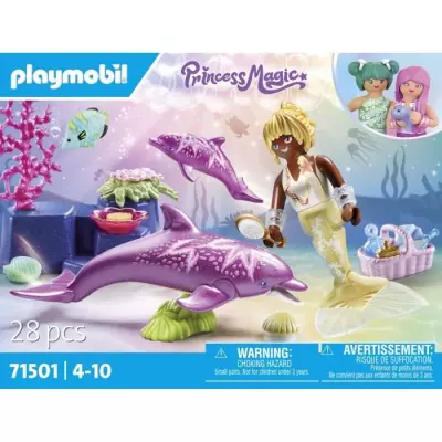 Découvrez Playmobil 71501: Sirène avec dauphins!