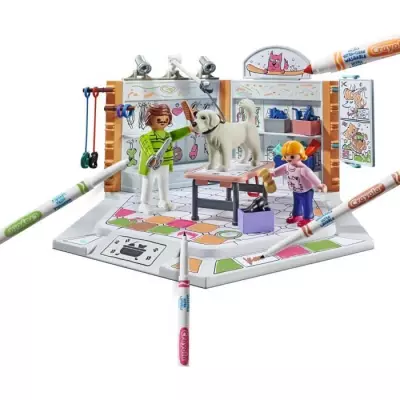 Playmobil Color 71514 Salon de toilettage avec crayons Crayola - 61 pièces Playmobil Color 71514 Salon de toilettage avec crayons Crayola - 61 pièces