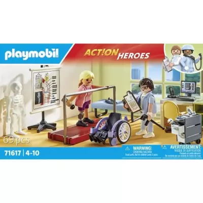 Atelier de kinésithérapie PLAYMOBIL 71617 - Hôpital Action Heroes