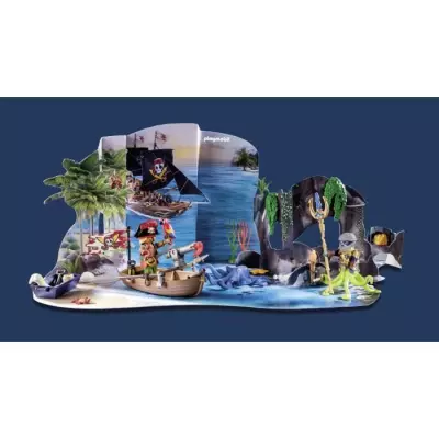 Calendrier de l'Avent Pirate PLAYMOBIL 71636 - 24 surprises, 98 pièces