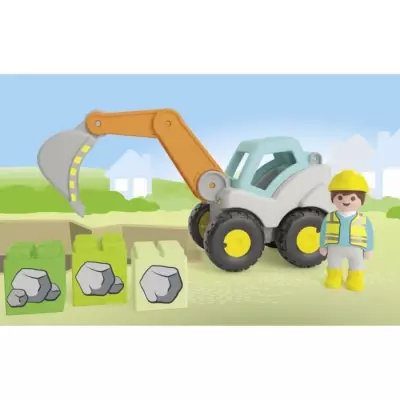 Excavatrice PLAYMOBIL Junior 71684 pour bébé, dès 12 mois Excavatrice PLAYMOBIL Junior 71684 pour bébé, dès 12 mois