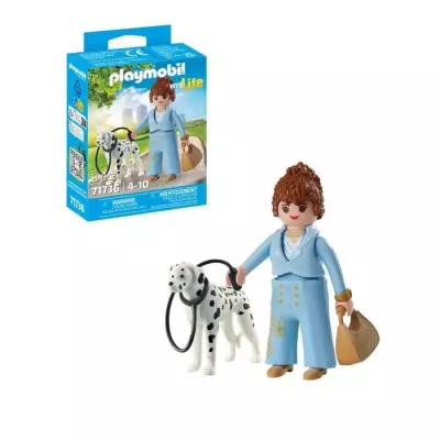 Figurine Femme d'affaire avec Dalmatien - Univers Miniature Figurine Femme d'affaire avec Dalmatien - Univers Miniature