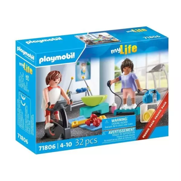PLAYMOBIL 71806 Sportifs avec matériel de fitness, My Life, 32 pieces, Des 4 ans