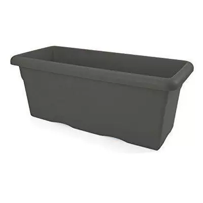 Jardinière rectangulaire anthracite - 100 x 44 cm - Idéale pour le jardin Jardinière rectangulaire anthracite - 100 x 44 cm - Idéale pour le jardin