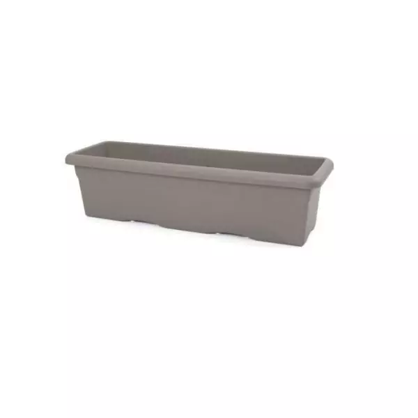 PLASTIKEN Jardiniere rectangulaire - 80 X 33 cm - Taupe