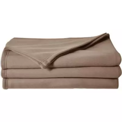Couverture polaire TAUPE 220 - Douceur et chaleur assurées