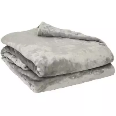 Couverture microflanelle 180x220 cm perle - Chaude et douillette