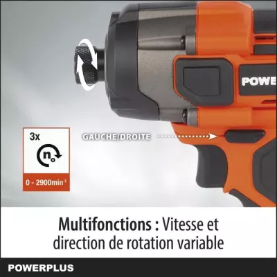 Visseuse à choc sans fil 20V 180Nm - Puissance DUAL POWDP20100