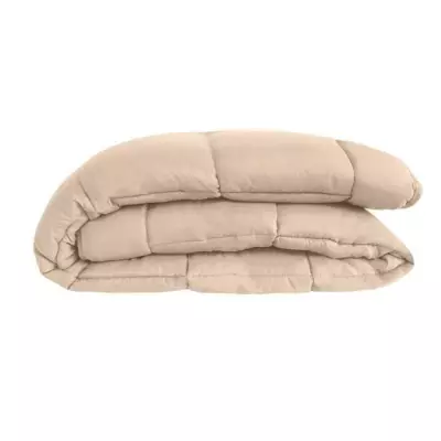 Couette Microfibre 400g/m² POYET MOTTE - 140 x 200 cm - Gris galet et Vert lac Couette Microfibre 400g/m² POYET MOTTE - 140 x 200 cm - Gris galet et Vert lac