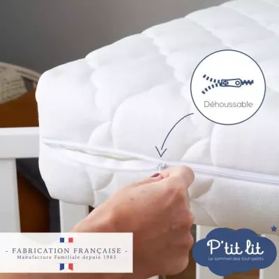 Matelas Bébé Bamboo 60x120x10 cm - Viscose Douce - Déhoussable