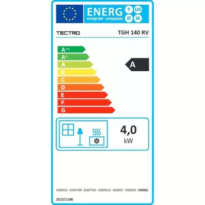 Poêle à gaz TECTRO TGH140RV 4200W - Jusqu'à 50m² - Sécurité ODS