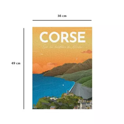 Puzzle 500 pièces Affiche de la Corse - Qualité supérieure