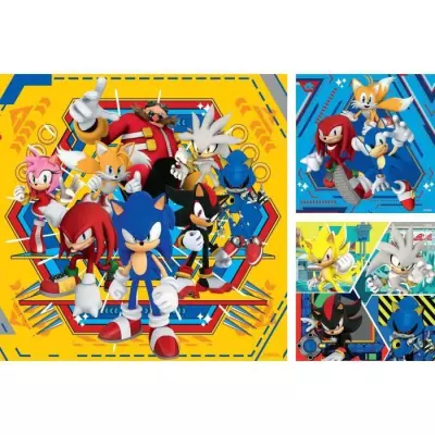 Puzzles Ravensburger 3x49 pièces - Les aventures de Sonic