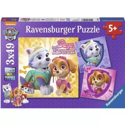 Puzzles 3x49 pièces - Chiennes charmantes - Ravensburger - 5 ans