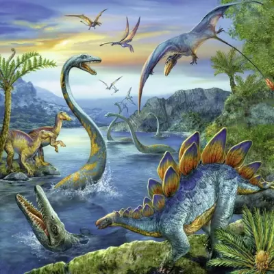 Puzzles 3x49 pièces - La fascination des dinosaures - Ravensburger - Lot de puzzles pour enfants