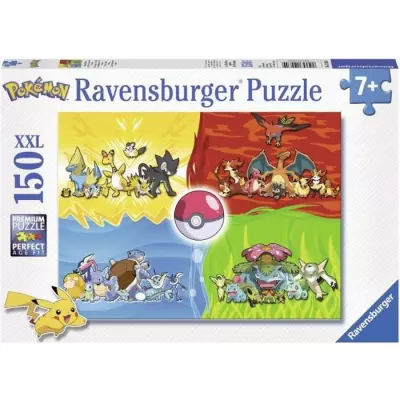 Puzzle Pokémon 150 pièces XXL - Divers types de Pokémon - Ravensburger