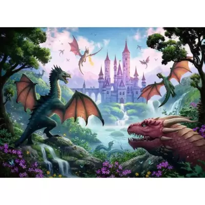 Puzzle enfants 300 p XXL Dragon magique - Pour les petits sorciers de 9 ans - Ravensburger