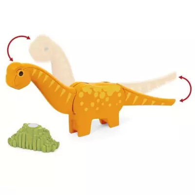 Circuit Dinosaure BRIO - Coffret Complet 12 pièces - Action de Jeu sans Pile