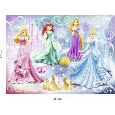 Puzzle 100 pièces Princesses étincelantes - Disney Princesses - Trieurs de pièces Puzzle 100 pièces Princesses étincelantes - Disney Princesses - Trieurs de pièces