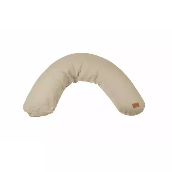 BEABA, Coussin de grossesse et d'allaitement Big Flopsy™, Fleur de coton, Lin, 170 cm