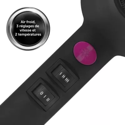 Sèche-cheveux Revlon RVDR5251E 2000W - Moteur AC - Noir / Rose