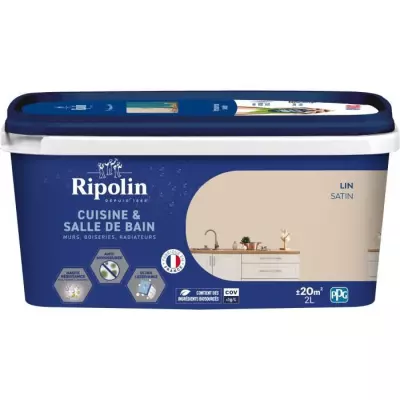 Peinture RIPOLIN Cuisine et Bain 2L - Lin